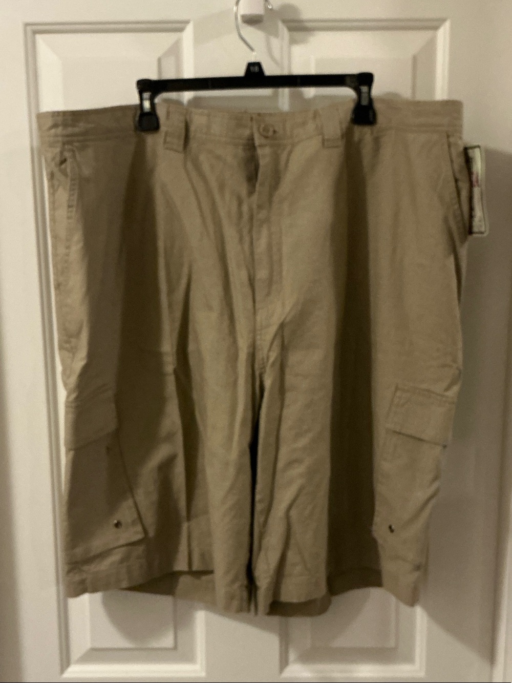 Vintage Banana Jack Cargo Shorts Flat Front Khaki Lightweight Shorts Size 46 NWT